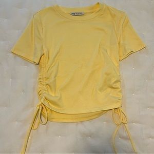 Zara yellow tie up top!